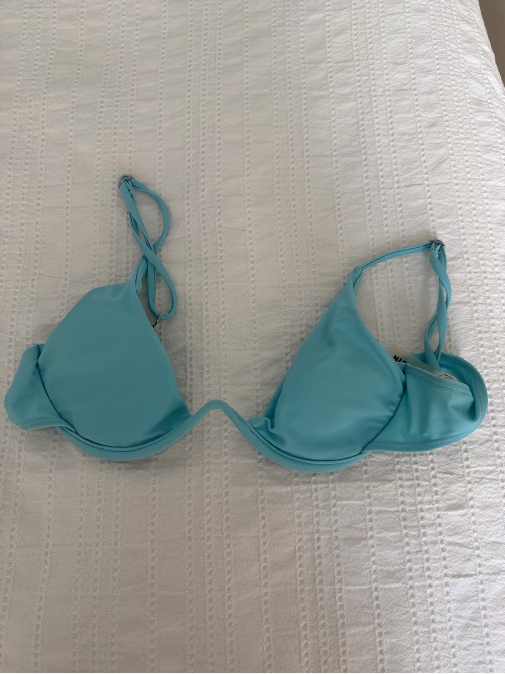 Light Blue Women's Bikini Top - Classic Padded Swim Bra